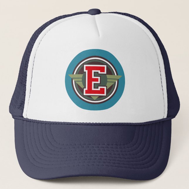 Custom Letter "E" Design Trucker Hat (Front)