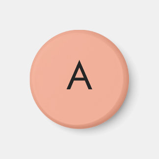 Custom Letter Monogram Peach  Magnet