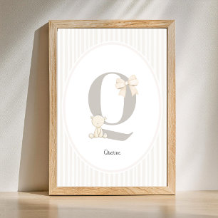 Custom Letter O Nursery Wall Art - Baby Name Print