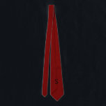 Custom Letter S Kelly Slab Font Deep Red Colour  Tie<br><div class="desc">This deep red neck tie, featuring a custom black "S" monogram in bold Kelly Slab font, is designed for those who lead with strength and style. The rich red tone adds confidence and sophistication, while the striking monogram offers a personalized, standout detail. Ideal for formal events, business attire, or gifting,...</div>