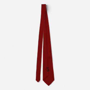 Custom Letter S Kelly Slab Font Deep Red Colour  Tie