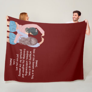 Custom Letter to a Bestfriend With Two Girls Fleece Blanket