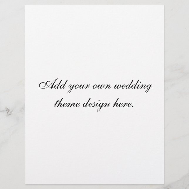 Custom Letterhead Wedding Stationery (Front)