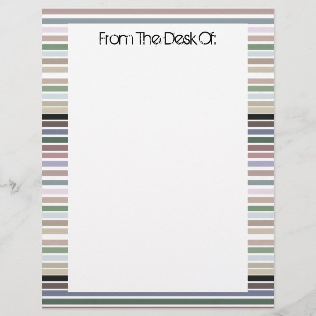 Custom Letterhead With Stripes (Front)
