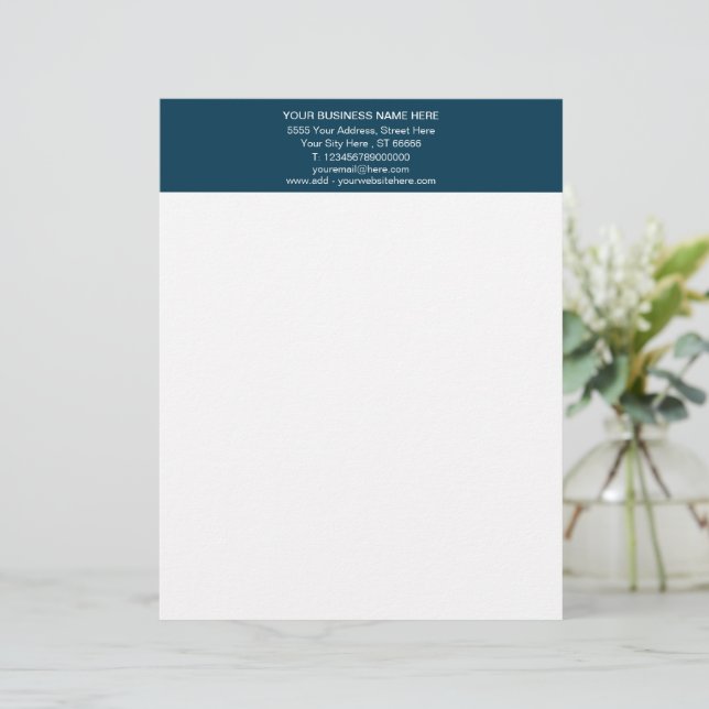 Custom Letterhead Your Name Address Contact Info (Standing Front)
