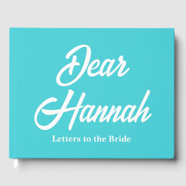 Custom Letters to the Bride Hen Do Bridal Shower Guest Book (Front)