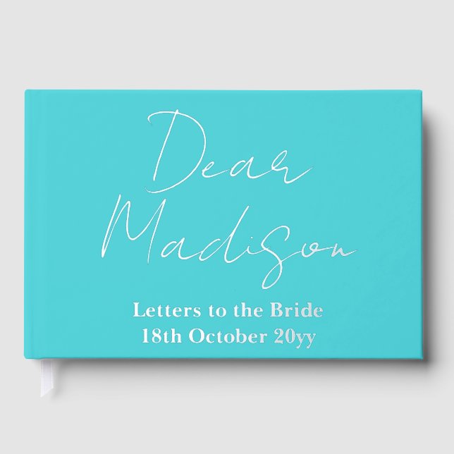 Custom Letters to the Bride Hen Do Bridal Shower Guest Book (Front)