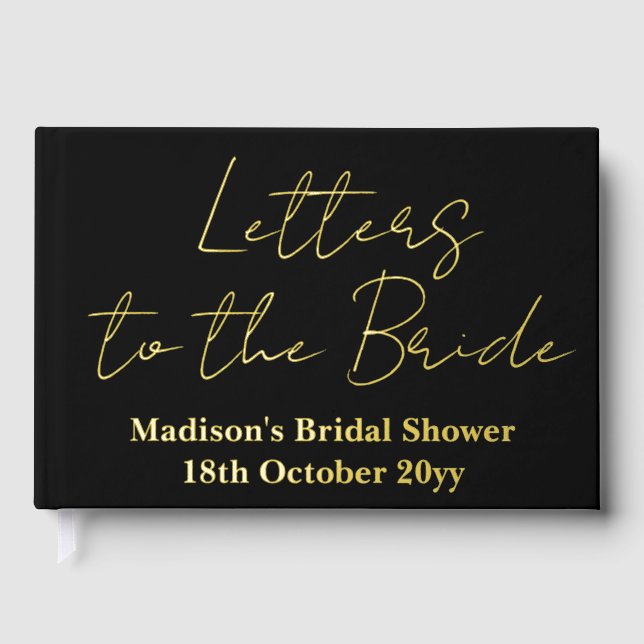 Custom Letters to the Bride Hen Do Bridal Shower Guest Book (Front)