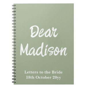 Custom Letters to the Bride Hen Do Bridal Shower Notebook
