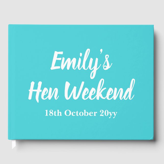 Custom Letters to the Bride Hen Do Weekend Trip Guest Book (Front)