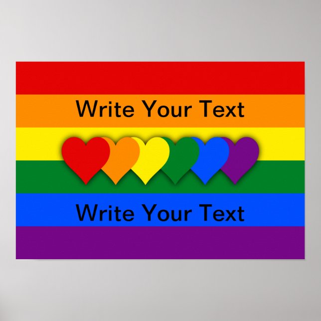 Custom LGBT flag Poster (Front)