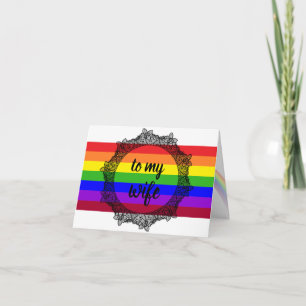 Custom LGBT Rainbow card anniversary I love You