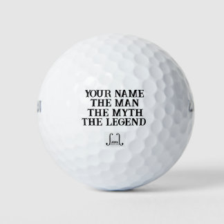 Custom L'homme le mythe la légende balles de golf