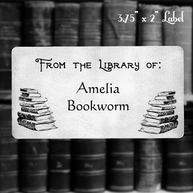 Custom "Library Of" Vintage Books Labels (Creator Uploaded)