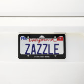Custom license plate with mountain peak logo license plate frame (On Car)
