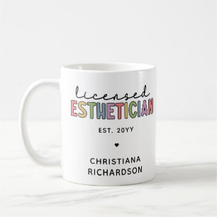 Custom Licensed Aesthetician Cosmetologist Coffee Mug