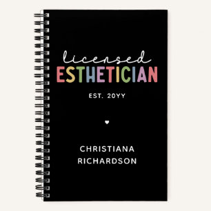 Custom Licensed Aesthetician Cosmetologist Notebook
