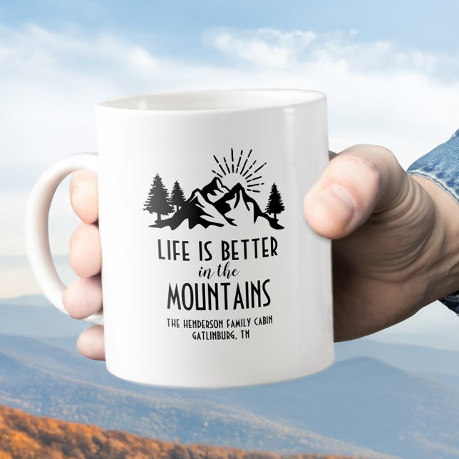 Custom LIfe is Better In Mountains Family Home Coffee Mug (Custom LIfe is Better In Mountains Family Home Coffee Mug)