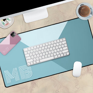 Custom Light Aqua Teal Seafoam Green Ocean Blue Desk Mat