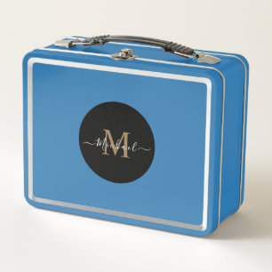 Custom Light Blue Lunchbox – Name & QR Code