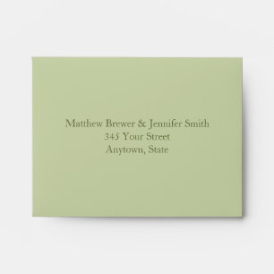 Custom Light & Dark Green Envelope with Address