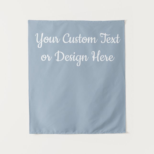 Custom Light Dusty Blue Personalized Bridal Shower Tapestry (Front)