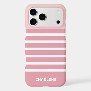 Custom Light Dusty Rose Blush Pink Stripes Pattern