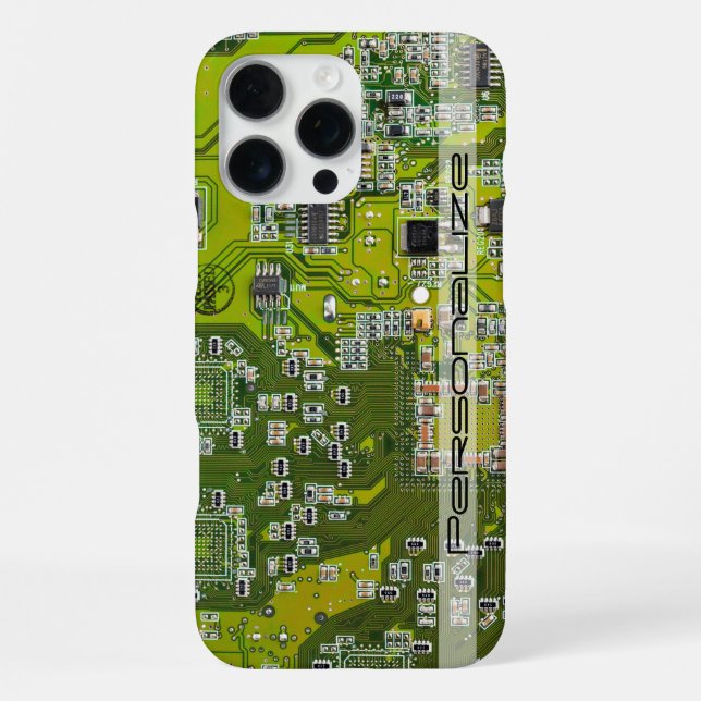 Custom Light Green PCB Circuit Board for IT Pros iPhone Case (Back)