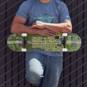 Custom Light Green PCB Circuit Board for IT Pros Skateboard