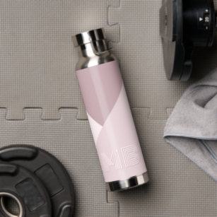 Custom Light Lavender Dusty Rose Mauve Blush Pink Water Bottle