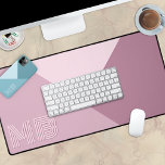 Custom Light Mauve Taupe Dusty Rose Blush Pink Desk Mat<br><div class="desc">Contemporary mauve taupe and dusty rose blush pink coloured monogram home office desk keyboard pad. With room to customize with name,  monogram or initials of your choice. Beautiful,  modern,  and cool keyboard desk pad for the trend-savvy and art-loving hip trendsetter,  vintage retro look style motif lover.</div>