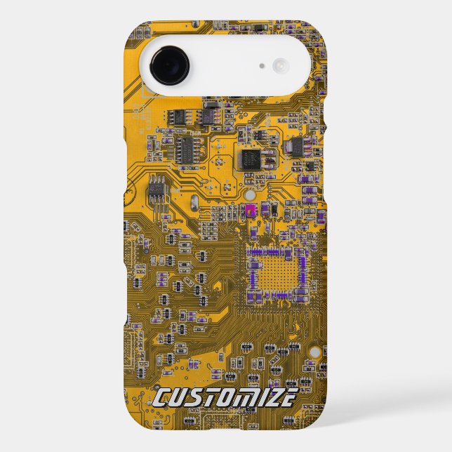 Custom Light Orange PCB Circuit Board for IT Pros  (Back)