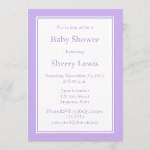 Custom Light Purple Invitation