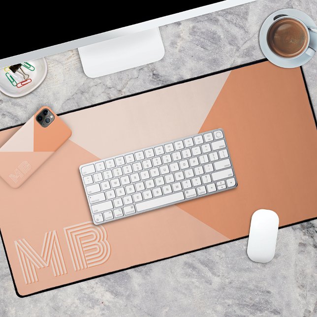 Custom Light Sunny Peach Summer Coral Orange Desk Mat (Creator Uploaded)