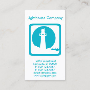 custom lighthouse company business card