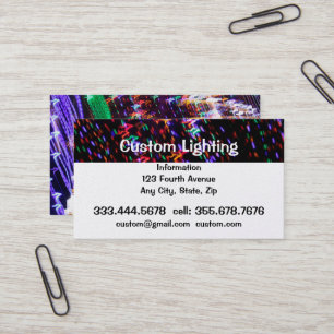 Custom Lighting Lights Business Card