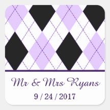 Custom Lilac Argyle Wedding