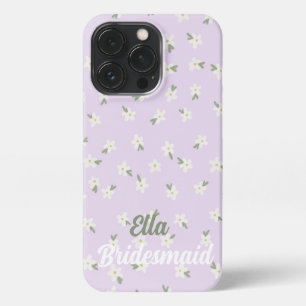 Custom lilac floral phone case