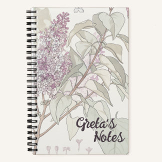Custom Lilac Notebook