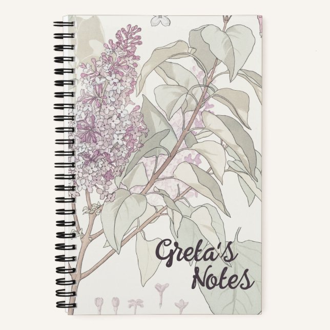 Custom Lilac Notebook (Front)