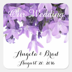 Custom Lilac Wedding Envelope Seal Stickers