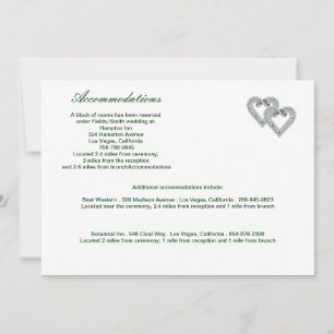 Custom Lime Hearts Enclosure Card