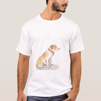 Custom Line Art Dog Mug | Personalized Pet Portrai T-Shirt