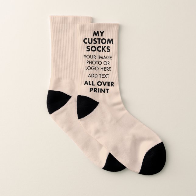 Custom LINEN BROWN All Over Print Men's Socks (Pair)