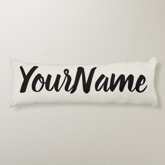 Custom Linen Cream Body Pillow (Front)