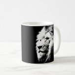 Custom Lion Face King Animals Template Coffee Mug<br><div class="desc">Trendy Lion Face Animal King Elegant Template Classic Coffee Mug.</div>