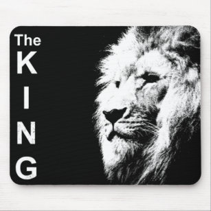 Custom Lion Head Pop Art Picture The King Template Mouse Pad