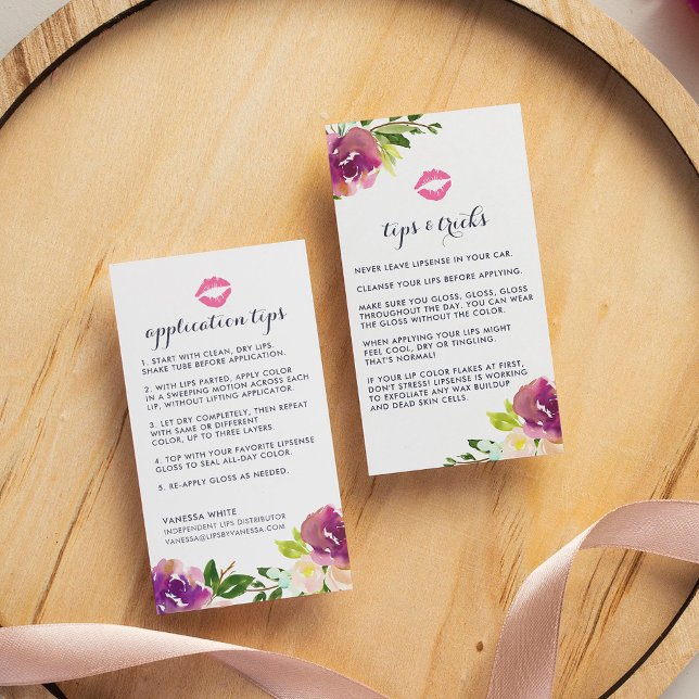 Custom Lip Product Distributor Tips & Tricks Business Card (Creator Uploaded)