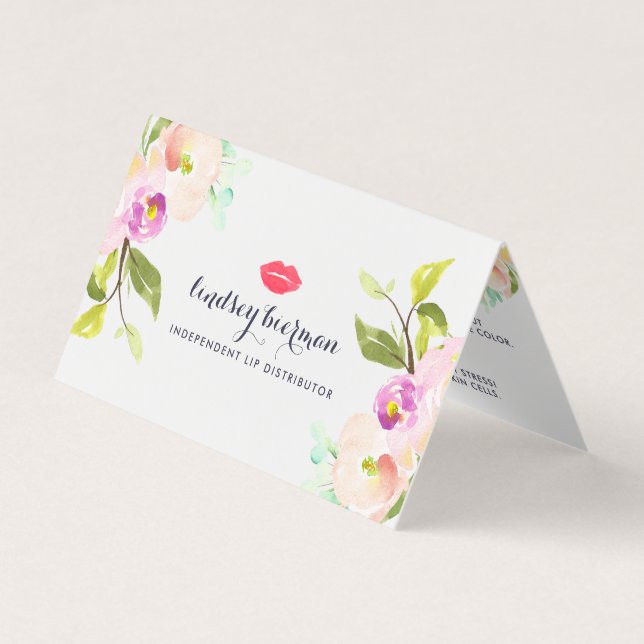 Custom Lip Product Distributor Tips & Tricks Business Card (Front)