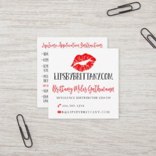 Custom LipSense Business Cards